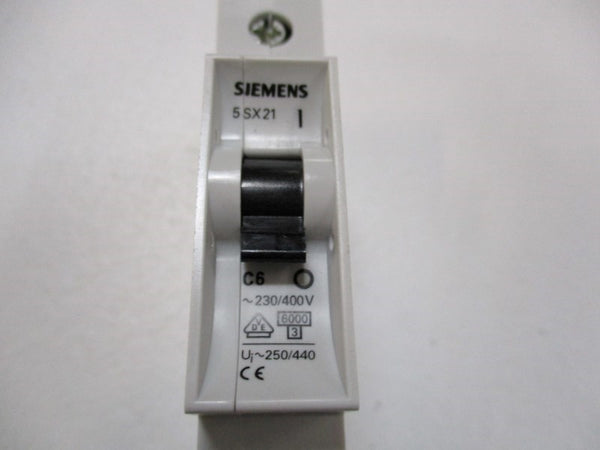 SIEMENS 5SX2-106-7 CIRCUIT BREAKER 6A 230/400V NSMP