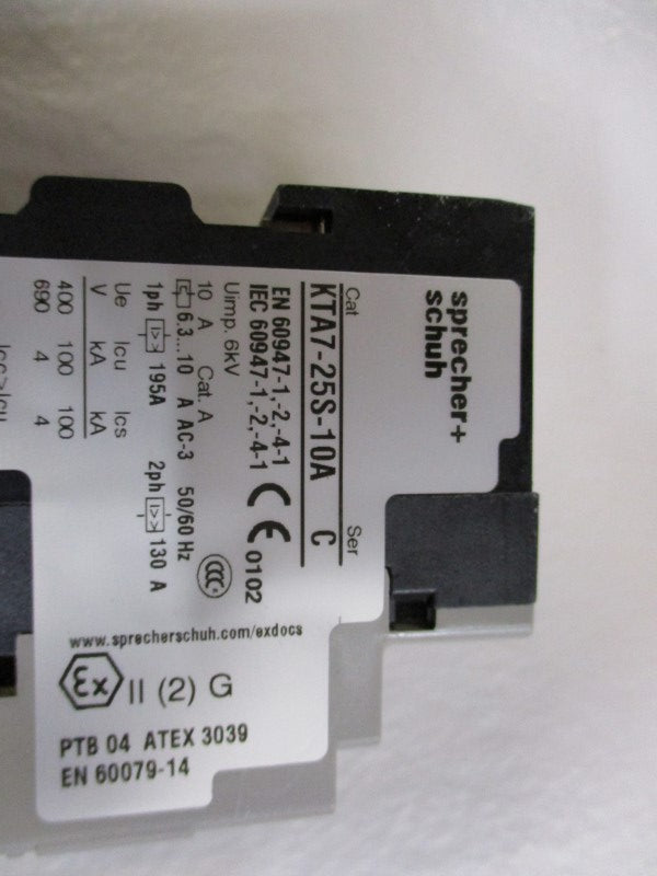 SPRECHER+SCHUH KTA7-25S-10A SER. C 690V 6.3-10A NSMP