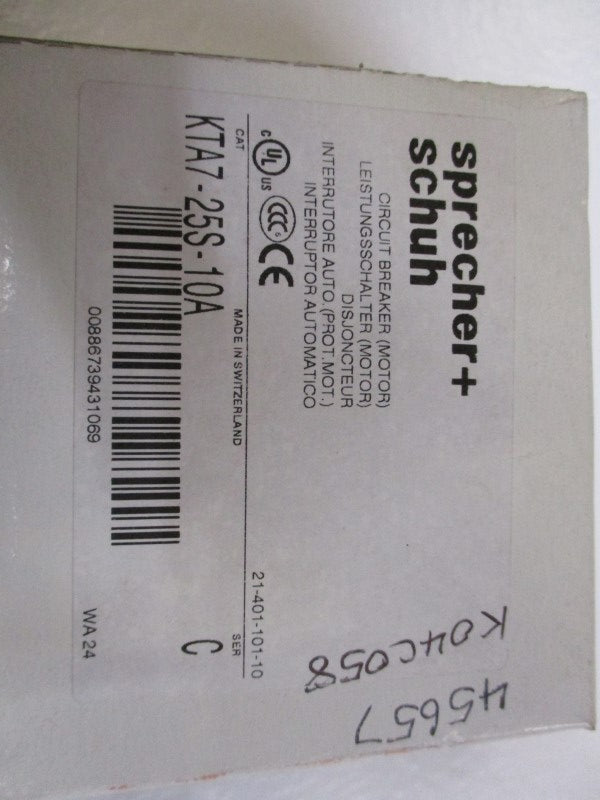 SPRECHER+SCHUH KTA7-25S-10A SER. C 690V 6.3-10A NSMP