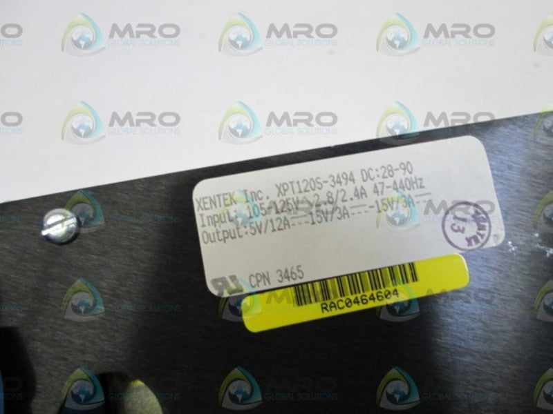 XENTEX INC. POWER SUPPLY XPT120S-3494  UNMP