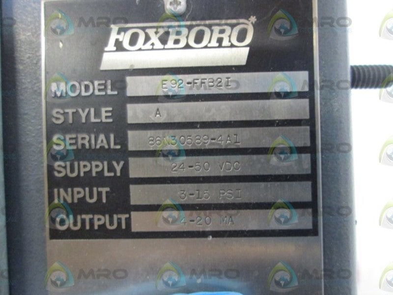 FOXBORO CONVERTER E92-FFB2I UNMP