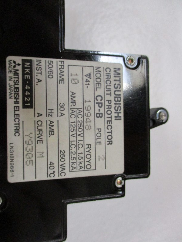 MITSUBISHI CP-B CIRCUIT BREAKER 10A 250VAC NSMP