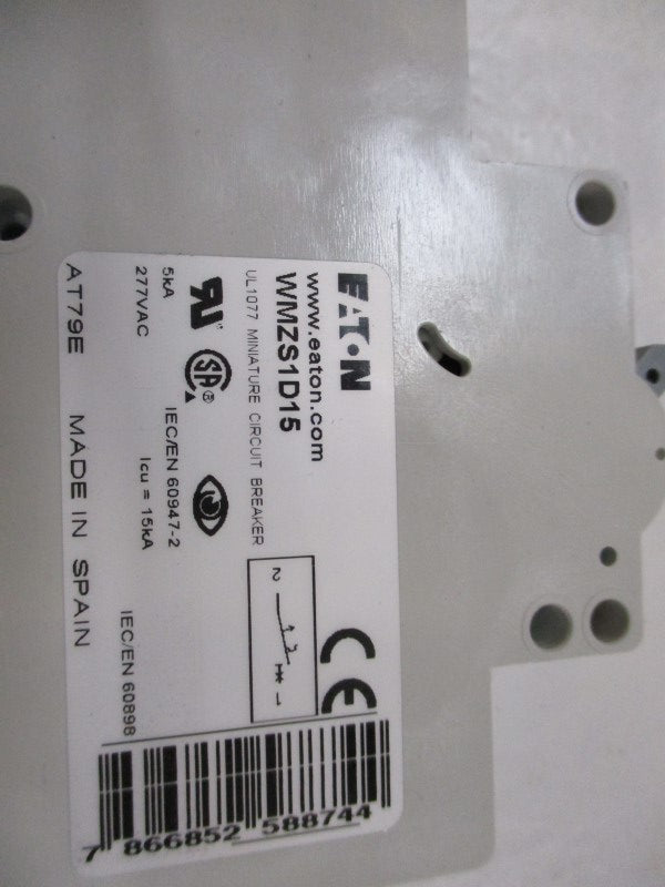 EATON WMZS1D15 CIRCUIT BREAKER 15A 230/400V NSMP