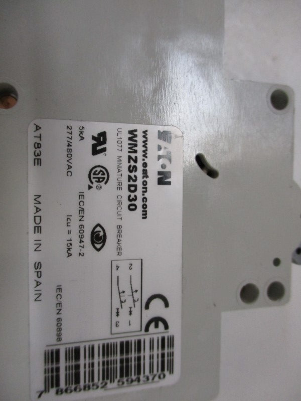 EATON WMZS2D30 CIRCUIT BREAKER 30A 400V NSMP