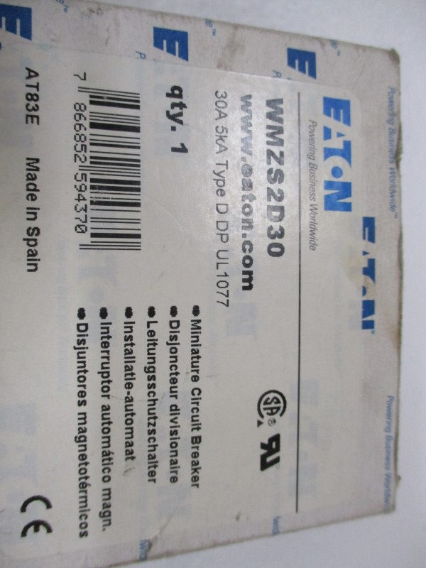 EATON WMZS2D30 CIRCUIT BREAKER 30A 400V NSMP