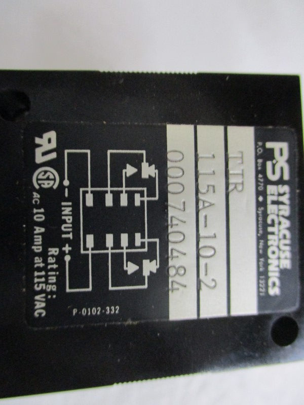 SYRACUSE ELECTRONICS TIR-115A-10-2 NSMP
