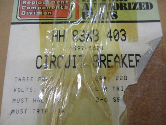 HEINEMANN CF3-Z33-2 CF3-G8-AB HH83XB403 CIRCUIT BREAKER 62A 480V NSMP