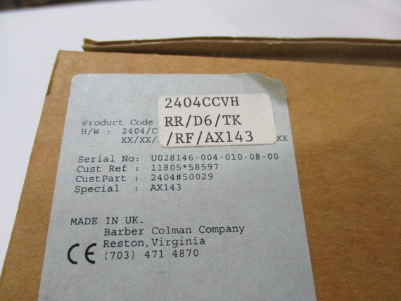 BARBER-COLMAN 2404CCVHRR/D6/TK/RF/AX143 NSMP