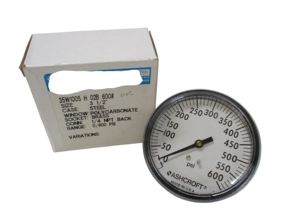 ASHCROFT 35W1005H02B-600# NSMP