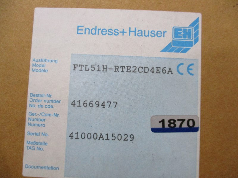 ENDRESS+HAUSER FTL51H-RTE2CD4E6A NSMP