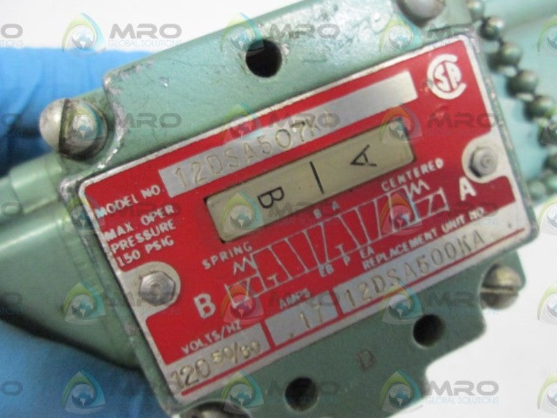 NUMATICS 12DSA507KA SOLENOID VALVE UNMP