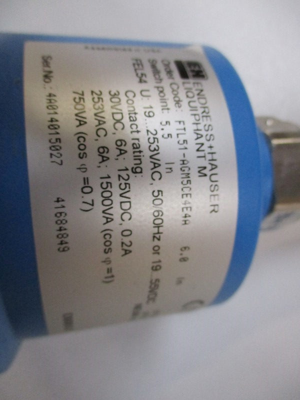ENDRESS+HAUSER FTL51-AGM5CE4E4A 6" NSMP