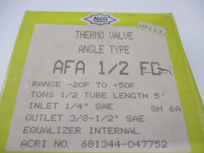 ALCO CONTROLS AFA1/2FC NSMP
