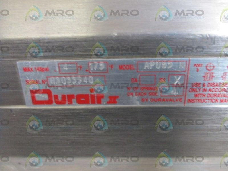 DURIAR II VALVE ACTUATOR AP085 N (AS PICTURED)  NSNP