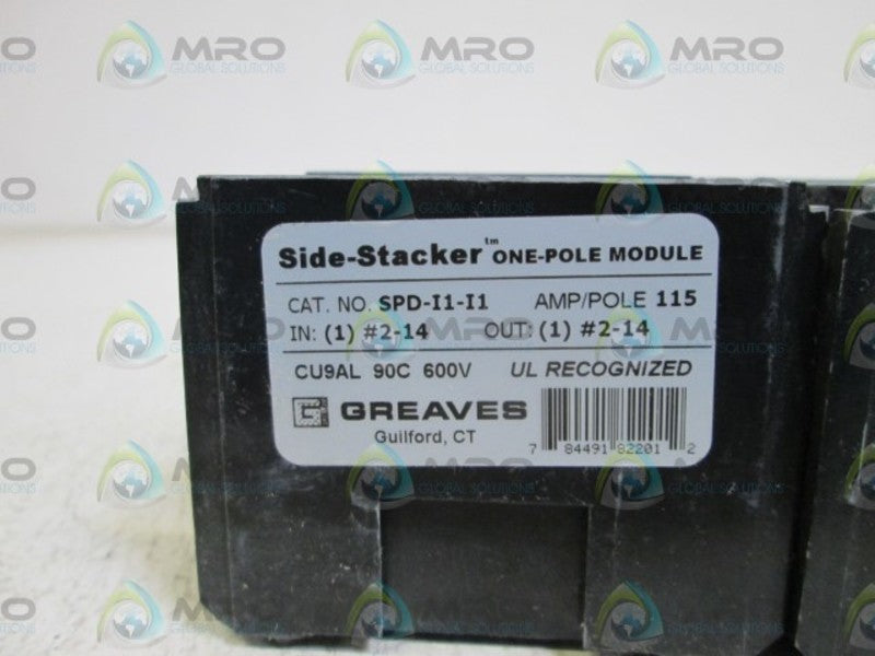 LOT OF 24 GREAVES ONE-POLE MODULE BLOCKS SPD-I1-I1 NSMP