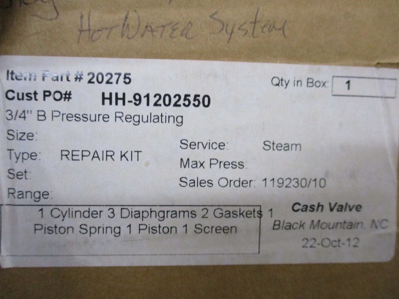 CASH VALVE 20275 3/4" NSMP