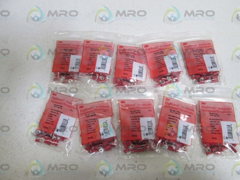 LOT OF 500 HIGHLAND TERMINAL RING RV18-6L (RED)NSMP