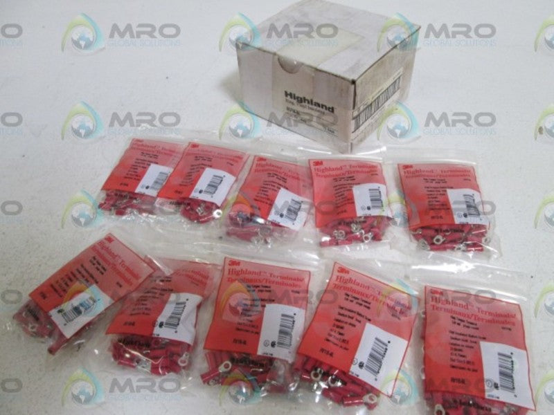 LOT OF 500 HIGHLAND TERMINAL RING RV18-6L (RED)NSMP
