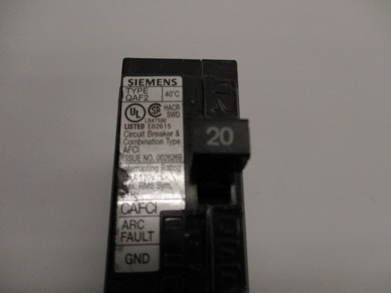 SIEMENS QA120AFC 20A 120V UNMP