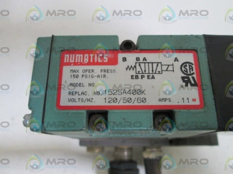 NUMATICS VALVE 152SA400K / 15RS43AJ016W  UNMP