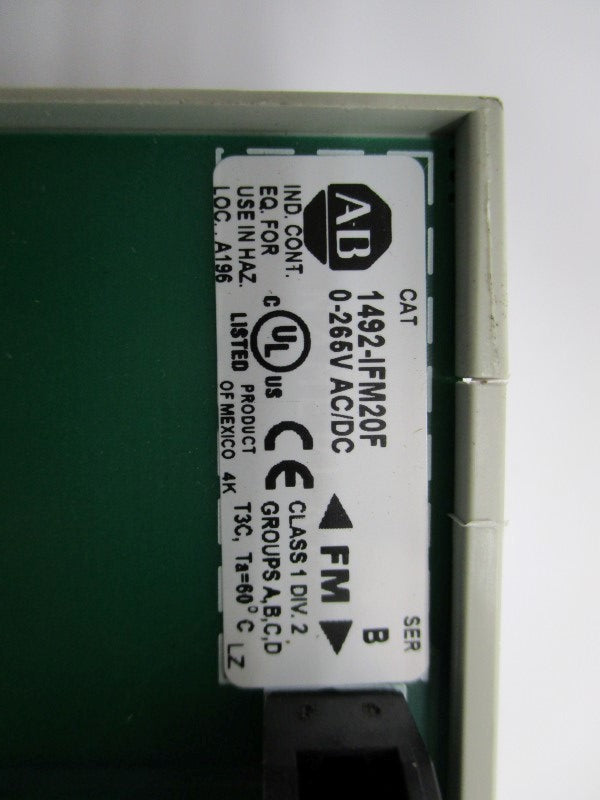 ALLEN BRADLEY 1492-IFM20F SER. B 0-265VAC NSNP