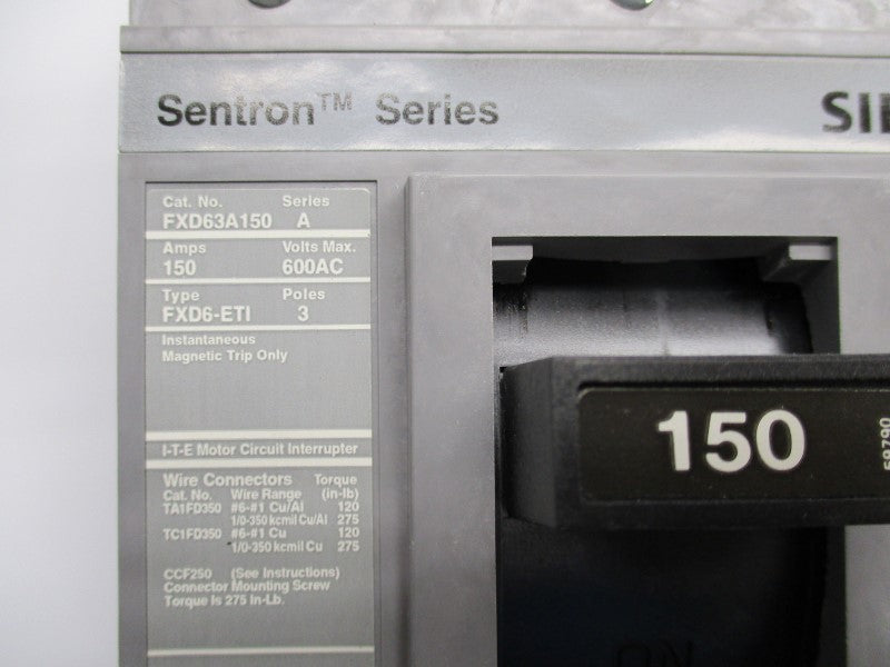 SIEMENS FXD63A150 150A 600VAC UNMP