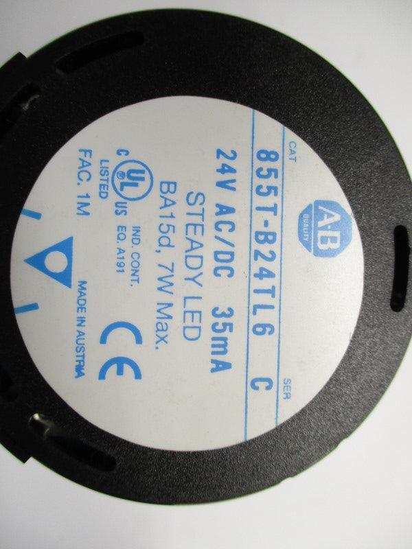 ALLEN BRADLEY 855T-B24TL6 SER. C 24VAC/DC (NO BULB) NSNP