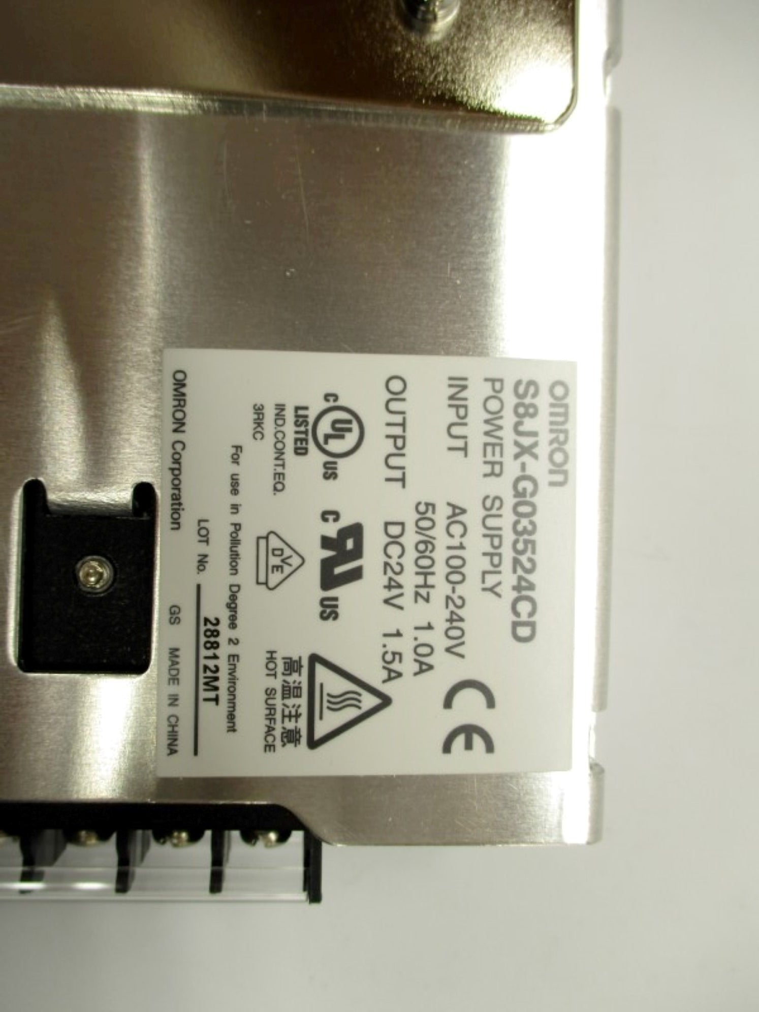 OMRON S8JX-G03524CD 100-240VAC 1.0A NSMP