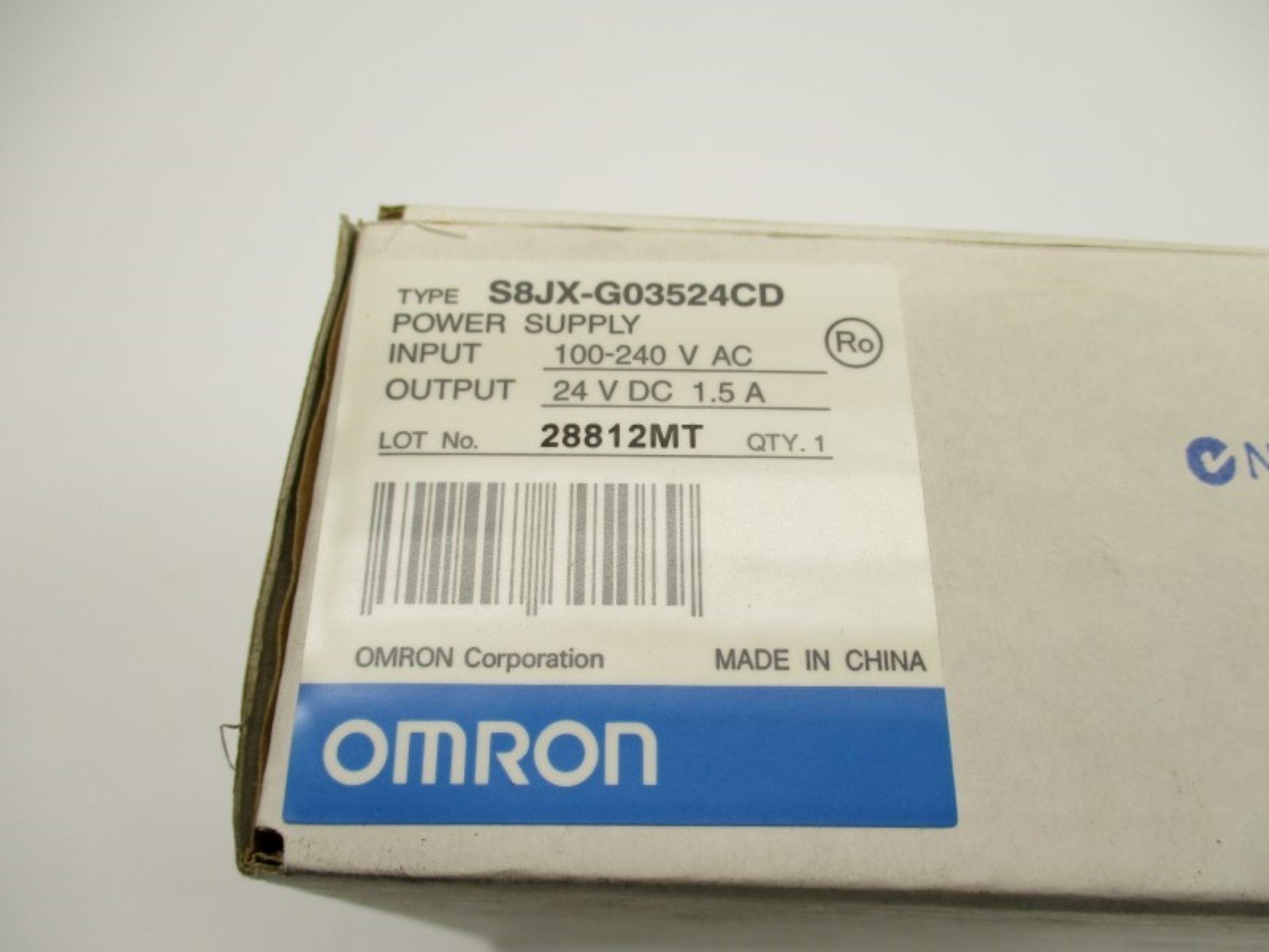 OMRON S8JX-G03524CD 100-240VAC 1.0A NSMP