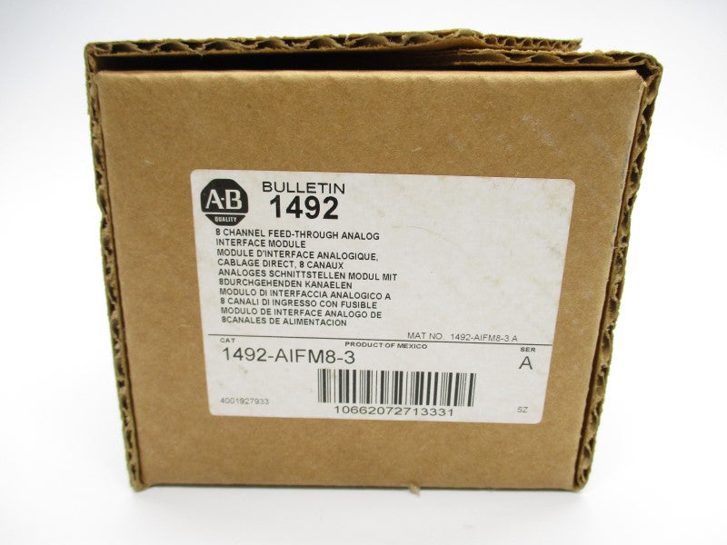 ALLEN BRADLEY 1492-AIFM8-3 SER. A 0-132VAC/DC (BR/WH) NSMP