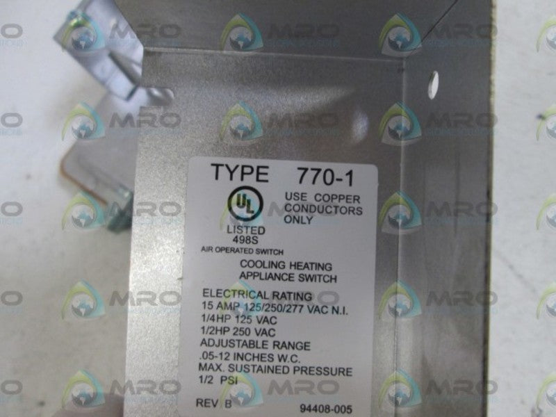 WHITE-RODGERS 770-1 AIR SWITCH NSNP