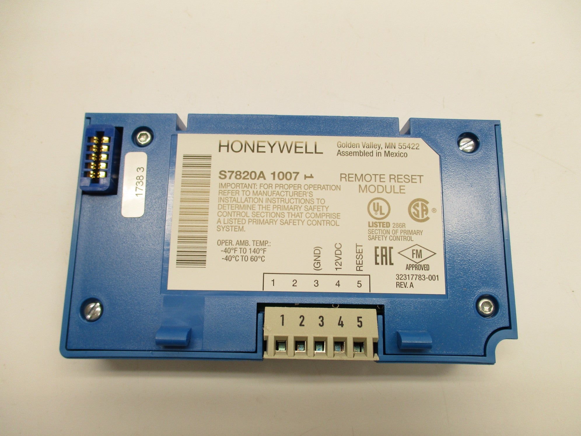 HONEYWELL S7820A1007 12VDC NSMP