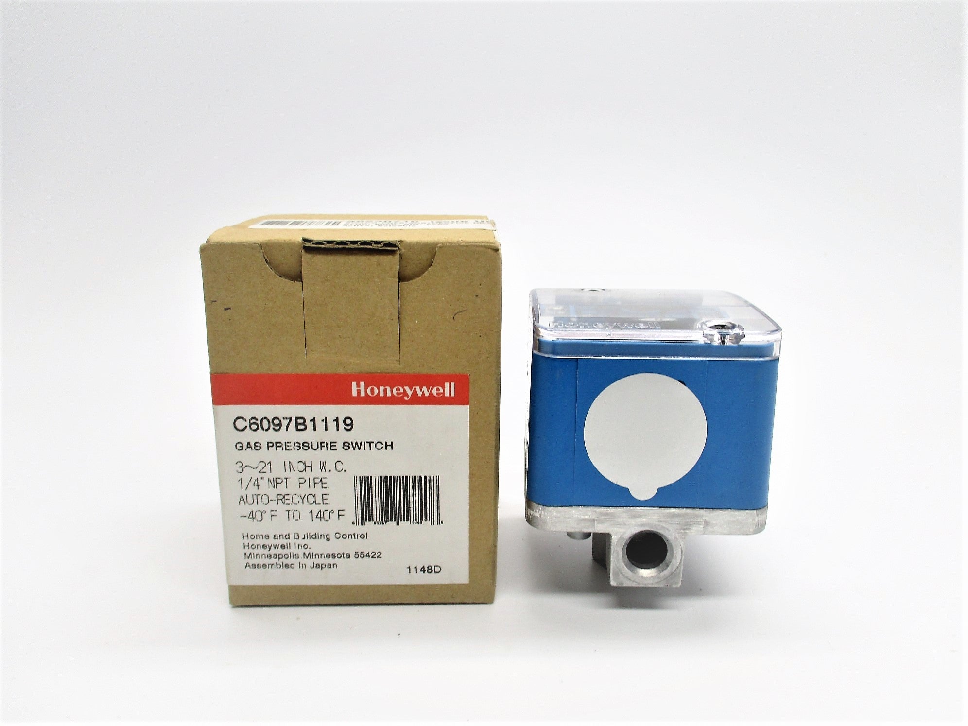 HONEYWELL C6097B1119 120-240VAC 5.0A 5PSI 1/4" NSMP