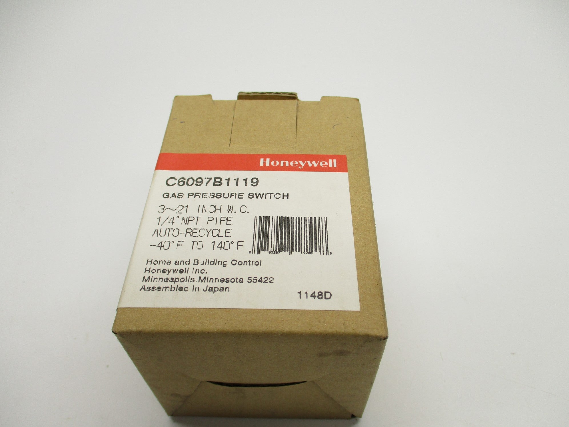 HONEYWELL C6097B1119 120-240VAC 5.0A 5PSI 1/4" NSMP
