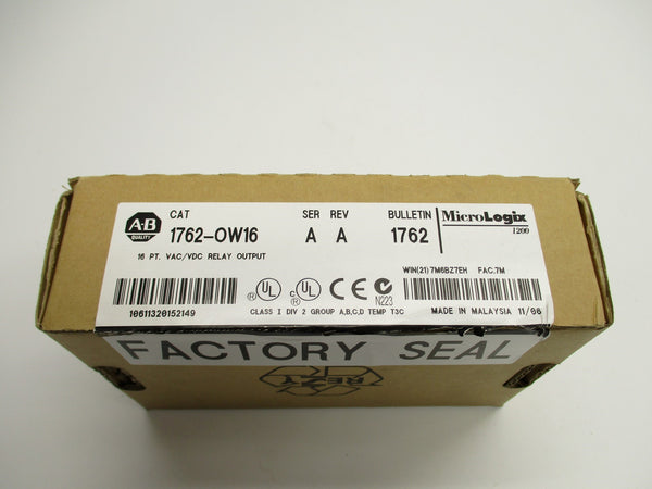 ALLEN BRADLEY 1762-OW16 SER. A 24VDC .140A NSMP