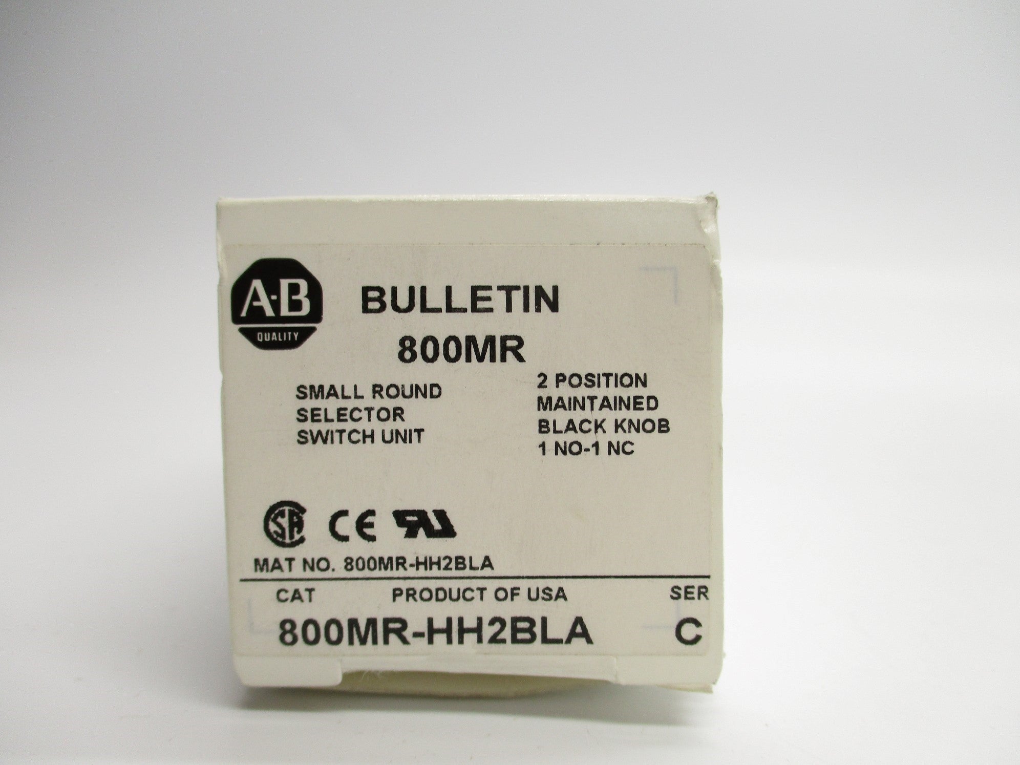ALLEN BRADLEY 800MR-HH2BLA SER. C 300VAC (WH) NSMP