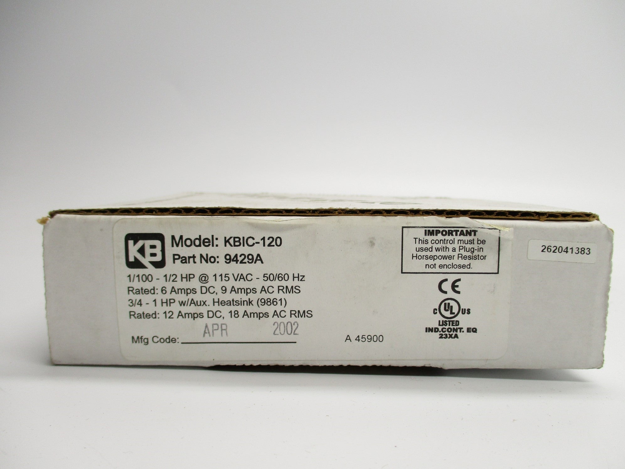KB ELECTRONICS KBIC-120 9429A 115VAC 18A NSMP