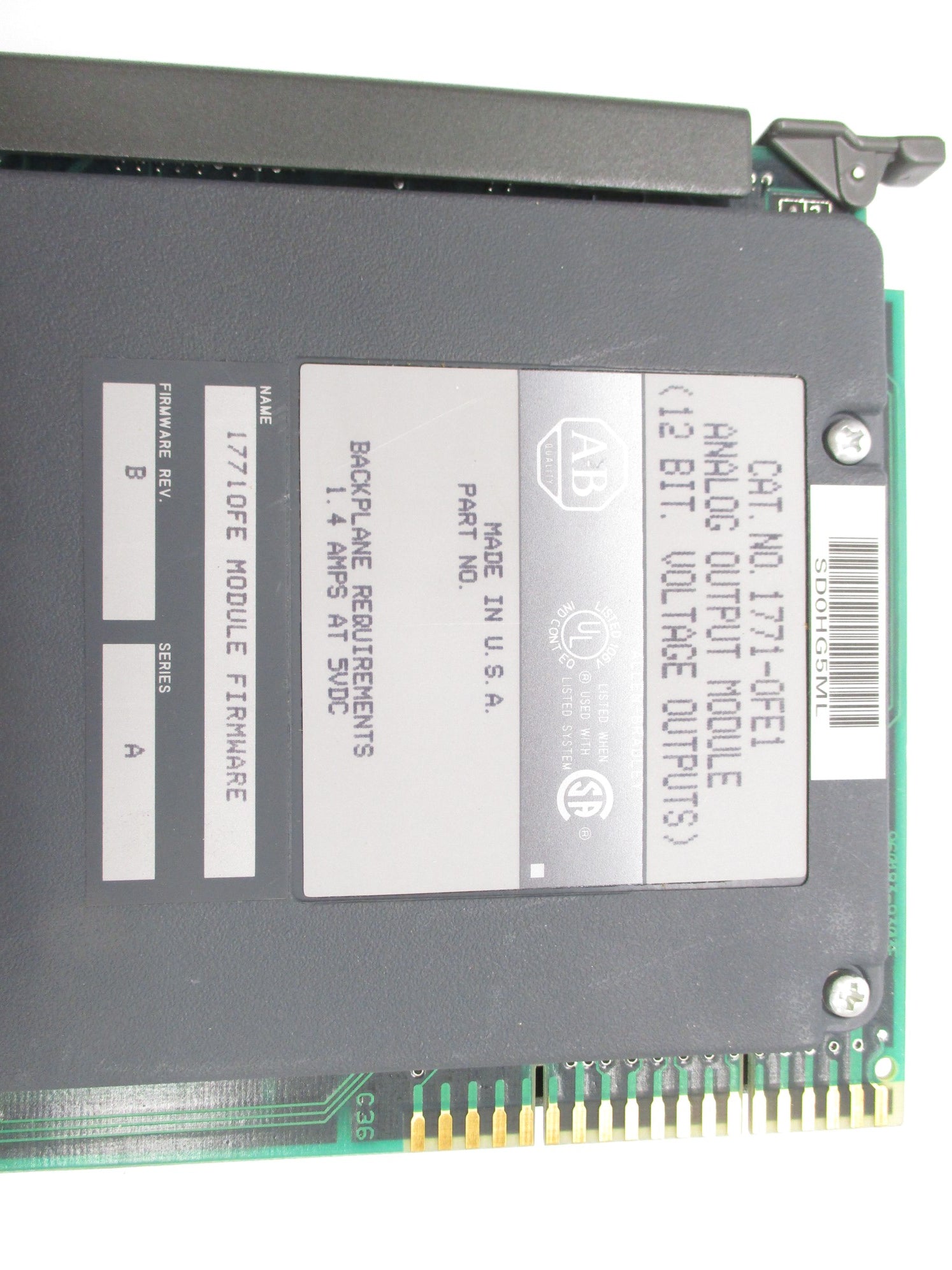 ALLEN BRADLEY 1771-OFE SER. A F/W B 5VDC 1.4A UNMP