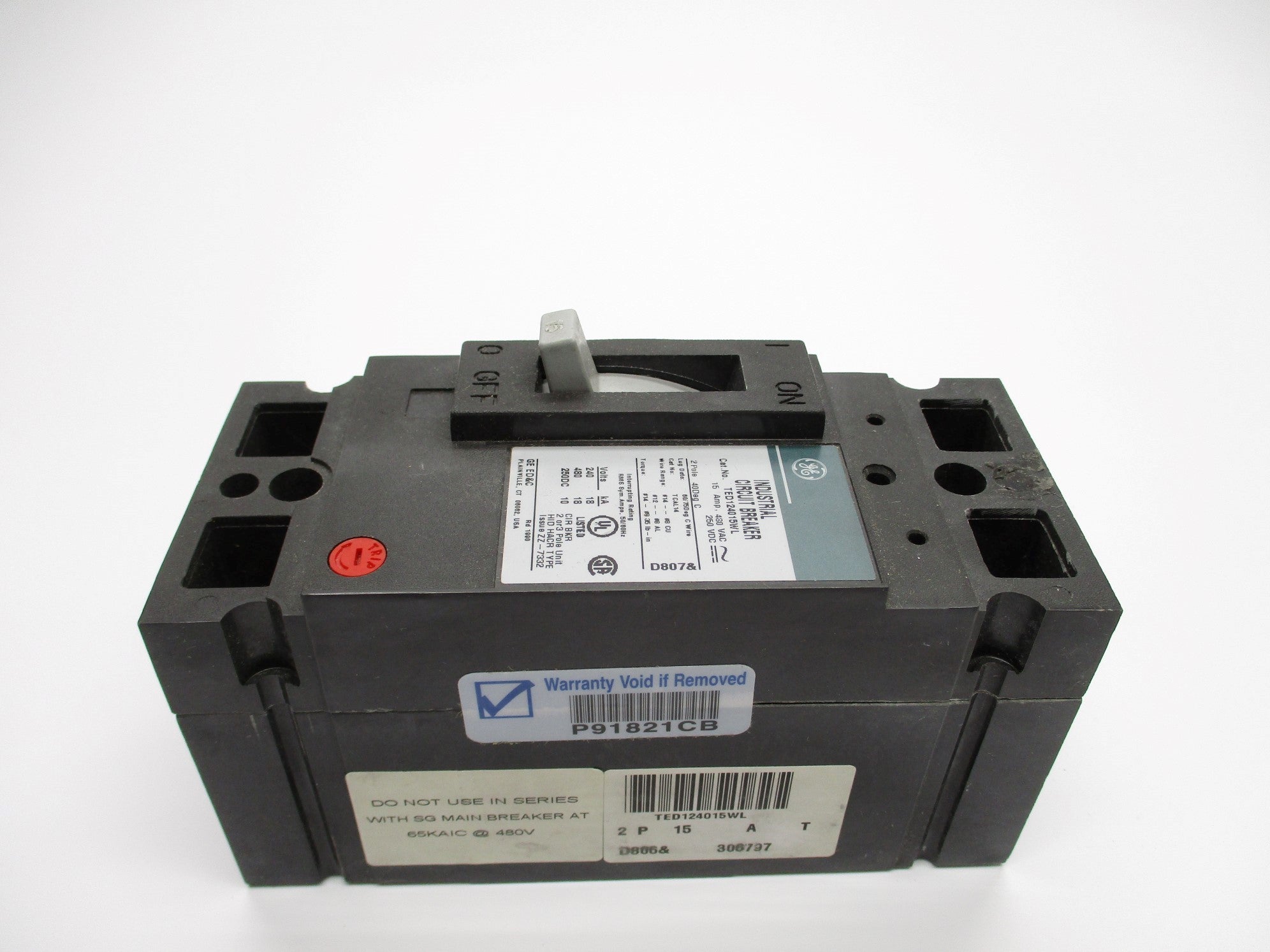 GENERAL ELECTRIC TED124015WL 480VAC 15A  (GREEN) NSMP