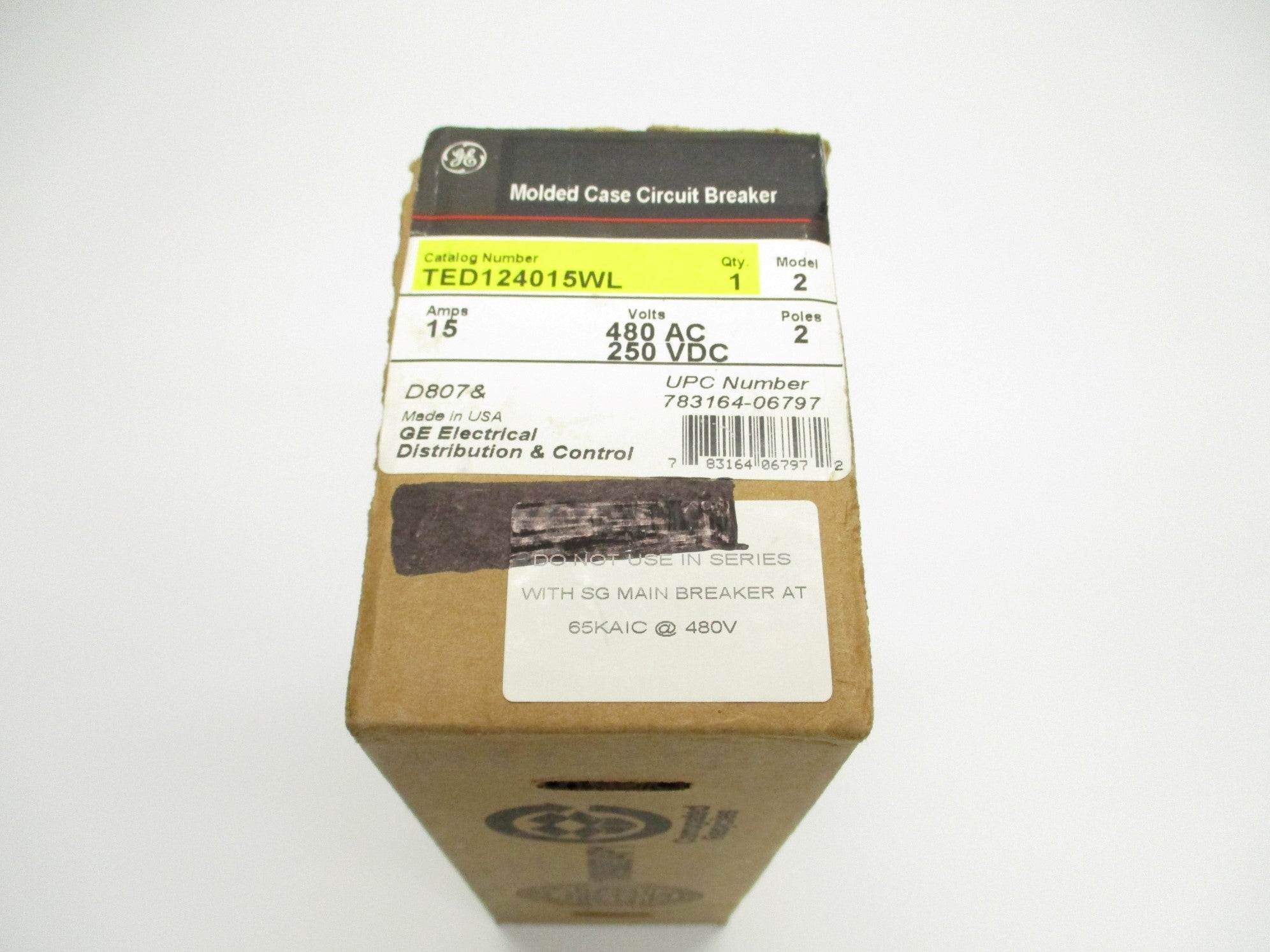 GENERAL ELECTRIC TED124015WL 480VAC 15A  (GREEN) NSMP