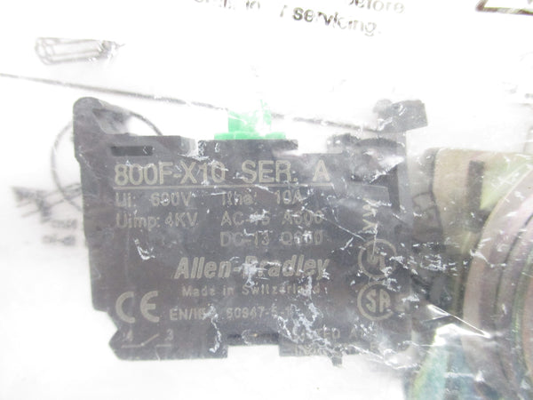 ALLEN BRADLEY 800F-MX10 SER. A NSMP