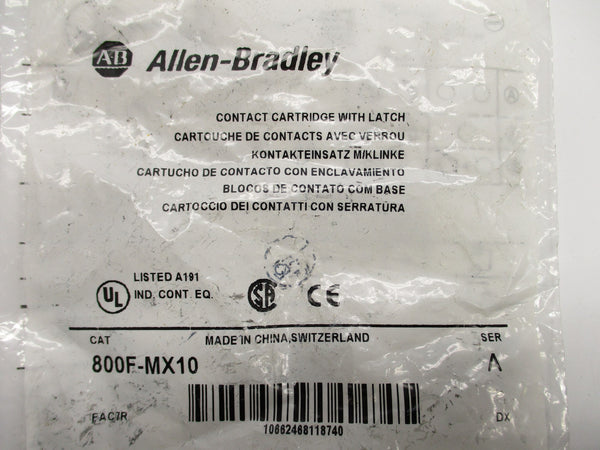 ALLEN BRADLEY 800F-MX10 SER. A NSMP