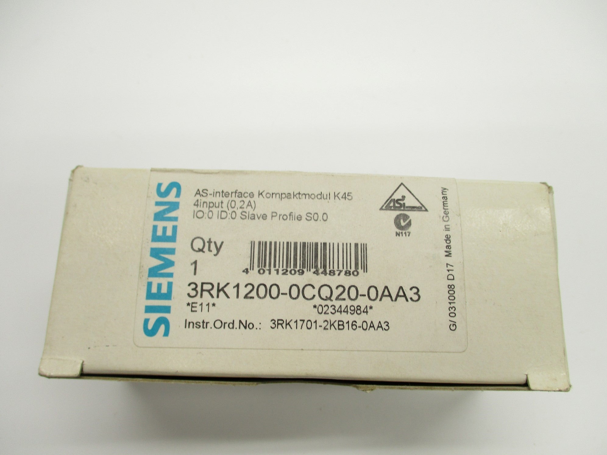 SIEMENS 3RK1200-0CQ20-0AA3 NSMP