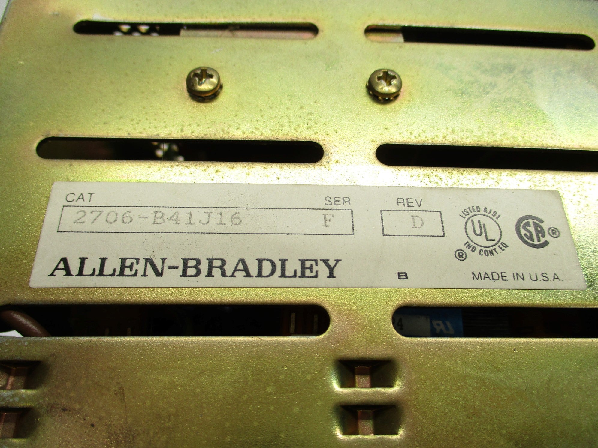 INDUSTRIAL SPARE PART 2706-B41J16 SER. F (AS PICTURED) UNMP