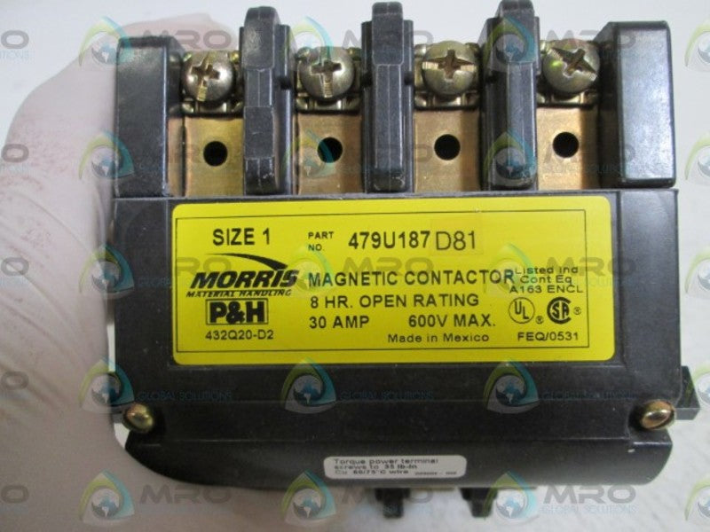 P&H MAGNETIC CONTACTOR 479U187D81 NSNP