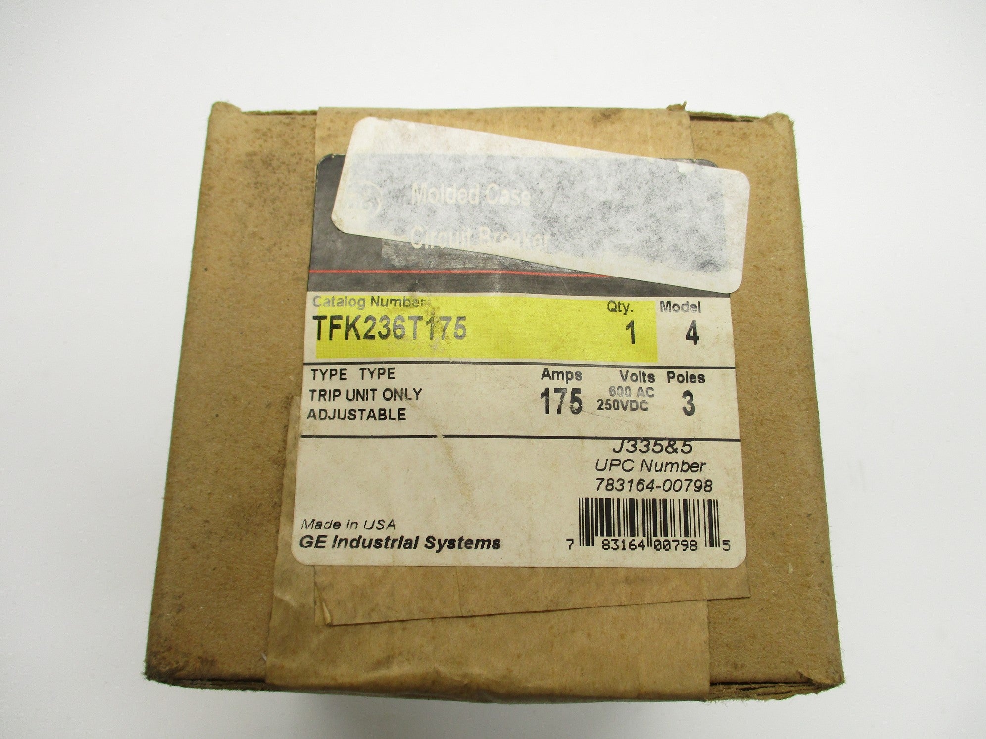 GENERAL ELECTRIC TFK236T175 600VAC 175A NSFS