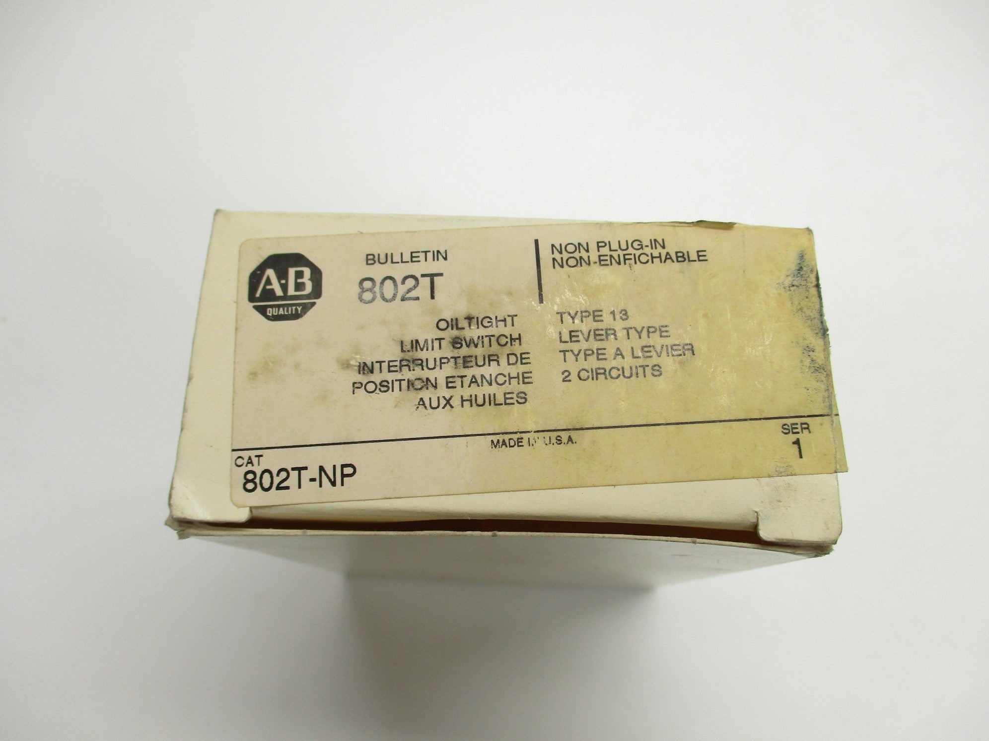 ALLEN BRADLEY 802T-NP SER. 1 120-600VAC 60A (WH) NSMP