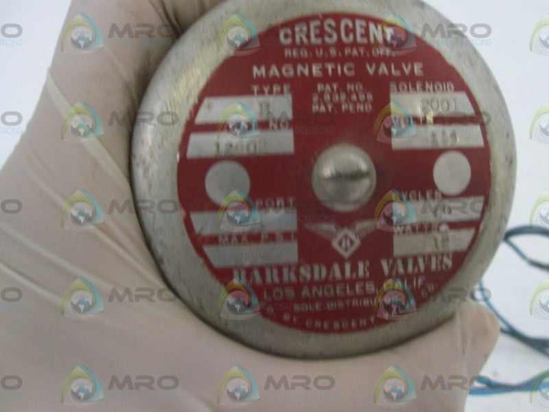 BARKSDALE VALVES MAGNETIC VALVE 12402  UNMP