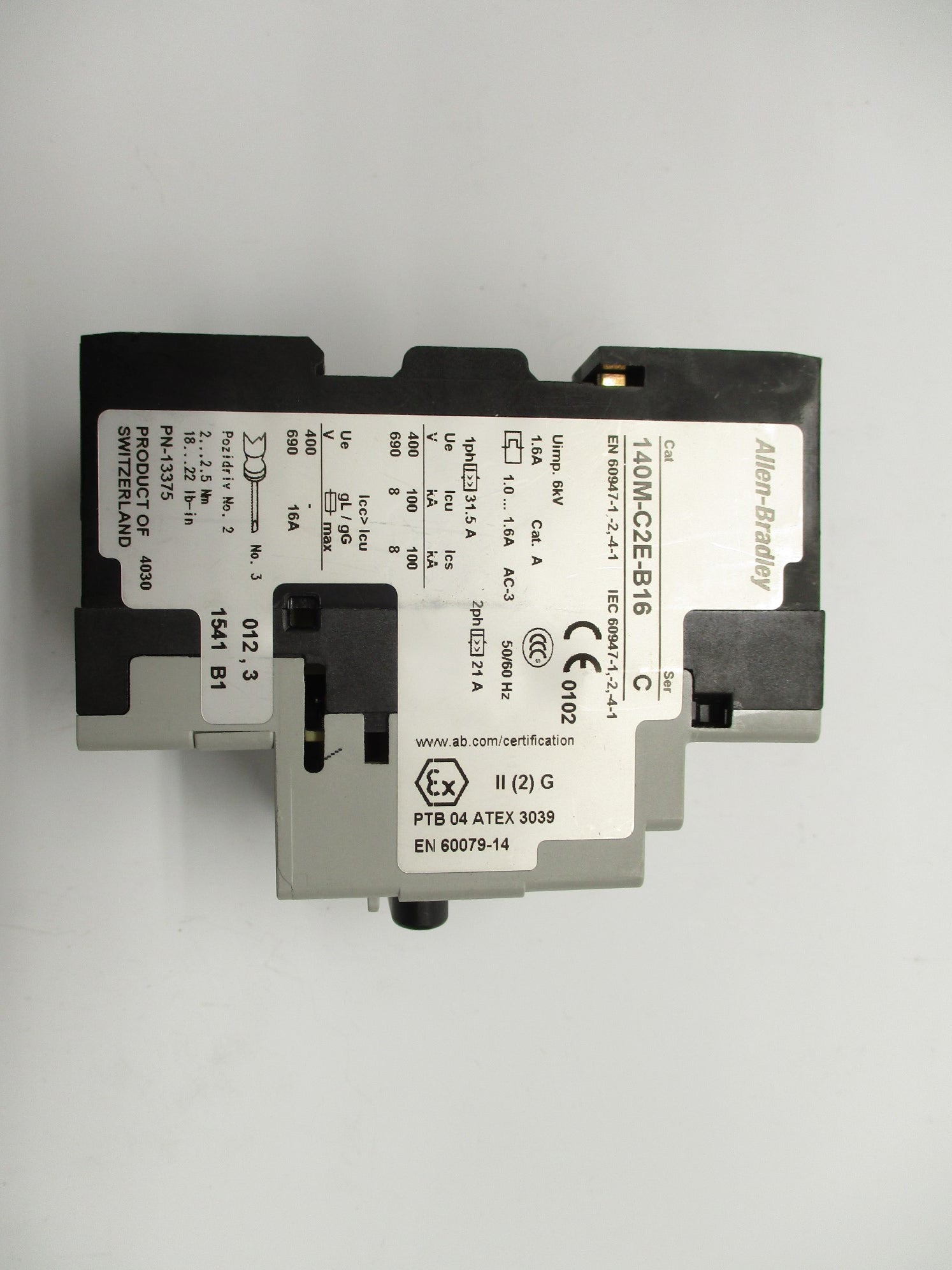 ALLEN BRADLEY 140M-C2E-B16 SER. C 690V 1.0-1.6A NSNP
