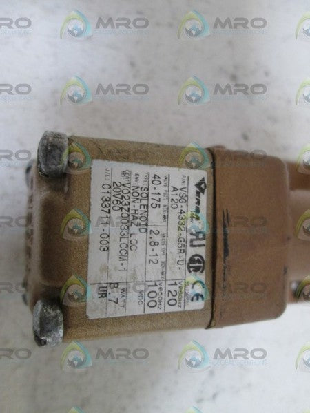 VERSA VALVE 4-WAY VALVE VSG-4332-G5R-U-A120 (MISSING COIL AS PIC) UNMP